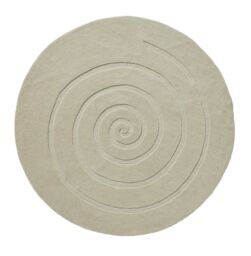 The Rug Shop UK Cream Handmade Luxurious Easy to clean Geometric Circle Rug - Size: 180 cm diameter - thumbnail 3