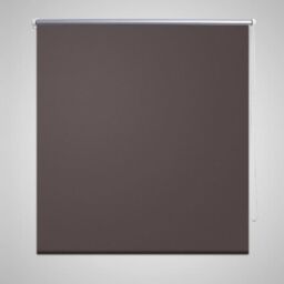 Berkfield Home Roller Blind Blackout 100 x 175 cm Coffee in Brown - thumbnail 1