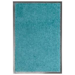 Berkfield Home Pliable Doormat Washable Cyan 40x60 cm in Turquoise - thumbnail 2