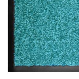 Berkfield Home Pliable Doormat Washable Cyan 40x60 cm in Turquoise