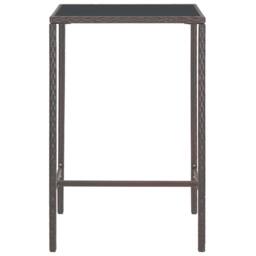 Berkfield Home 5 Piece Garden Bar Set with Cushions Poly Rattan Brown - thumbnail 7