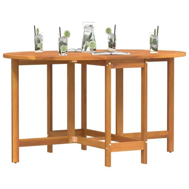 Berkfield Home Stunning Folding Butterfly Garden Table 110x60x72 cm Solid Wood A in Brown - Size: 110 x 60 x 72 cm - image 1