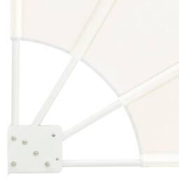 Berkfield Home Modern Balcony Privacy Screen Folding Manual Cream 115 x 115 cm Fabric - thumbnail 7