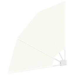 Berkfield Home Modern Balcony Privacy Screen Folding Manual Cream 115 x 115 cm Fabric - thumbnail 4