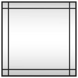 Berkfield Home Wall Mirror Black 60x60 cm Square Iron - thumbnail 3