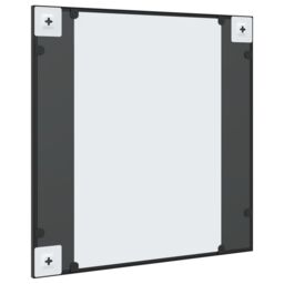 Berkfield Home Wall Mirror Black 60x60 cm Square Iron - thumbnail 5