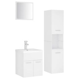 Berkfield Home Bathroom Furniture Set White Engineered Wood - thumbnail 2