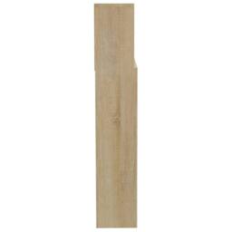 Berkfield Home Headboard Cabinet Sonoma Oak 200x19x103.5 cm in Light Brown - thumbnail 4