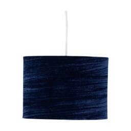 First Choice Lighting Set of 2 Navy Blue Crushed Velvet 33cm Pendant Lightshades - thumbnail 3