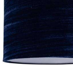 First Choice Lighting Set of 2 Navy Blue Crushed Velvet 33cm Pendant Lightshades - thumbnail 4