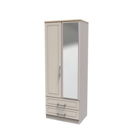 Ready Assembled 2 U Norfolk 2 Door 2 Drawer Mirrored Wardrobe (Ready Assembled) in Taupe - thumbnail 3
