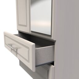 Ready Assembled 2 U Norfolk 2 Door 2 Drawer Mirrored Wardrobe (Ready Assembled) in Taupe - thumbnail 6