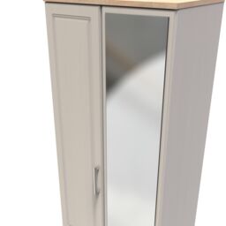 Ready Assembled 2 U Norfolk 2 Door 2 Drawer Mirrored Wardrobe (Ready Assembled) in Taupe - thumbnail 4