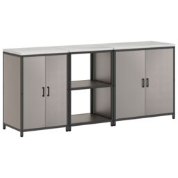 Berkfield Home with Shelf Other with Storage with Door 3 pcs Rusty Weathering steel in Brown - thumbnail 9