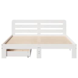 Berkfield Home Decorative Bed Frame without Mattress White 135x190 cm Double Sol - thumbnail 4