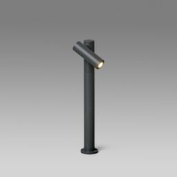 Netlighting Spy Outdoor LED Bollard Spotlight Lamp Dark Grey 6W H430 IP65 - thumbnail 1