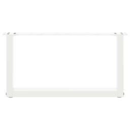 Berkfield Home Coffee Table Legs U-Shaped 2 pcs White 70x(30-31) cm Steel - thumbnail 5