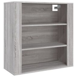 Berkfield Home Wall Cabinet Grey Sonoma 80x33x80 cm Engineered Wood - Size: 80 x 33 x 80 cm - thumbnail 2