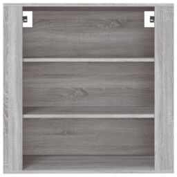 Berkfield Home Wall Cabinet Grey Sonoma 80x33x80 cm Engineered Wood - Size: 80 x 33 x 80 cm - thumbnail 3