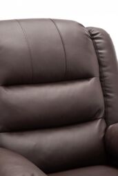 More4Homes Loxley Single Motor Electric Rise Recliner Bonded Leather Lift Chair in Brown - thumbnail 6