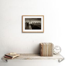 "Artery8 Wall Art Print Sepia London Big Ben Art Framed 9x7 inch in Beige - Size: W7"" x H9""" - thumbnail 2