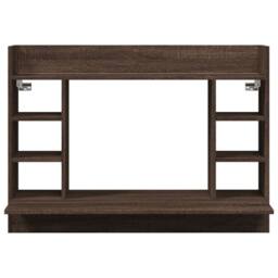Berkfield Home Modern Wall-Mounted Desk Brown Oak 105x48x75 cm Engineered Wood - Size: 105 x 48 x 75 cm - thumbnail 4