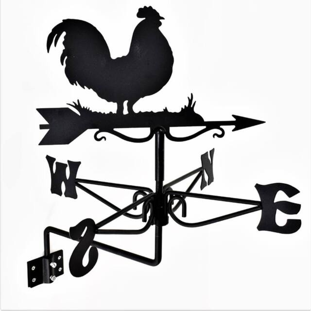 Buttercup Farm Mini Cockerel Weathervane - Steel - L38 x W38 x H47.5 cm - Black - image 1