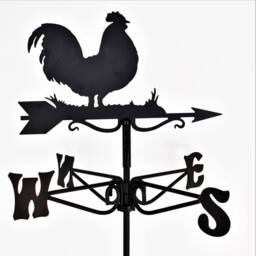 Buttercup Farm Mini Cockerel Weathervane - Steel - L38 x W38 x H47.5 cm - Black - thumbnail 2