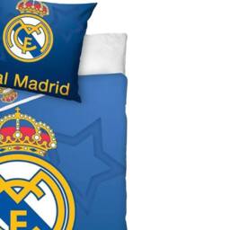 Real Madrid CF Crown Reversible Duvet Cover Set in Bright Blue - Size: Single - thumbnail 2