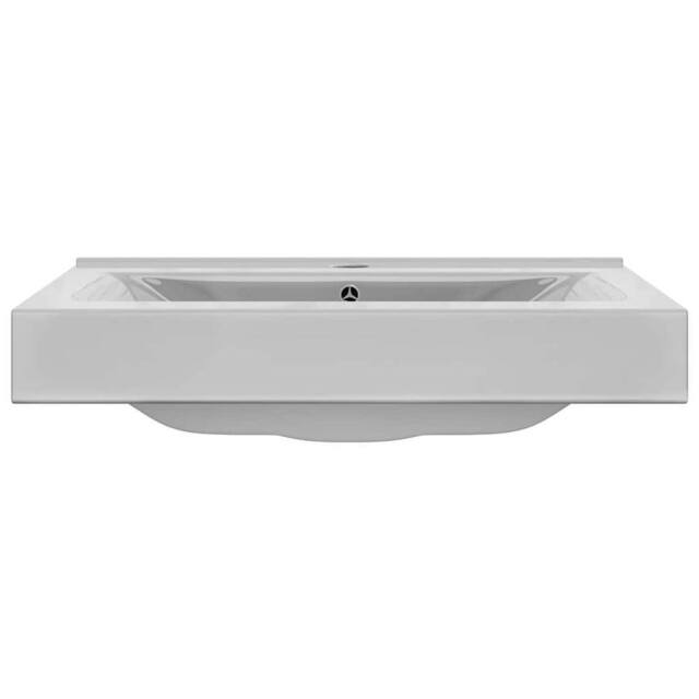 Berkfield Home Wash Basin with Overflow 60x46x16 cm Ceramic Silver - Size: 60 x 46 x 16 cm - image 1