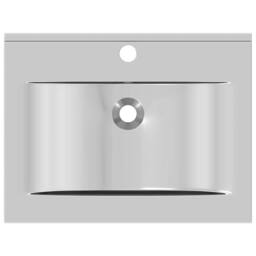 Berkfield Home Wash Basin with Overflow 60x46x16 cm Ceramic Silver - Size: 60 x 46 x 16 cm - thumbnail 7