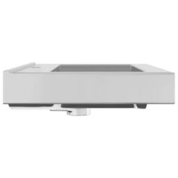 Berkfield Home Wash Basin with Overflow 60x46x16 cm Ceramic Silver - Size: 60 x 46 x 16 cm - thumbnail 5