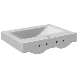 Berkfield Home Wash Basin with Overflow 60x46x16 cm Ceramic Silver - Size: 60 x 46 x 16 cm - thumbnail 6