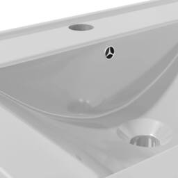 Berkfield Home Wash Basin with Overflow 60x46x16 cm Ceramic Silver - Size: 60 x 46 x 16 cm - thumbnail 8