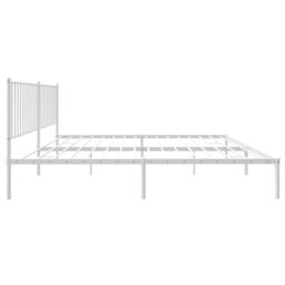Berkfield Home Metal Bed Frame with Headboard White 183x213 cm - thumbnail 6