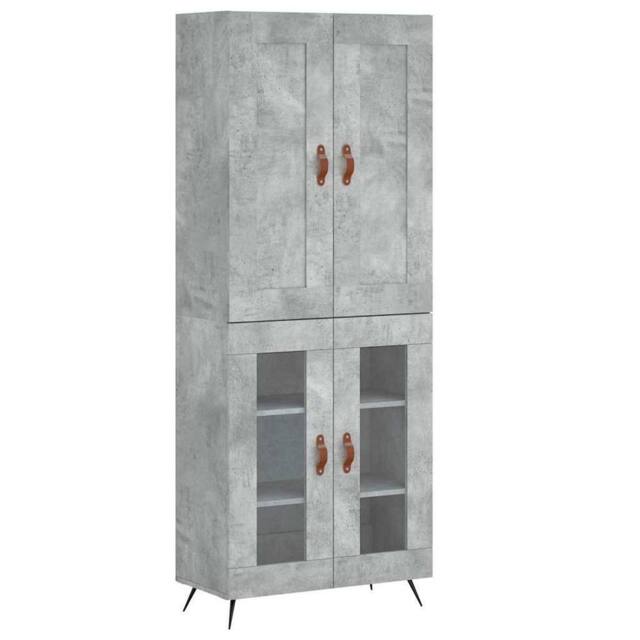 Berkfield Home Highboard Concrete Grey 69.5x34x180 cm Engineered Wood - image 1