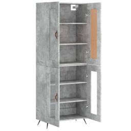 Berkfield Home Highboard Concrete Grey 69.5x34x180 cm Engineered Wood - thumbnail 4