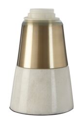 Orsina Glass Table Lamp with Marble Base, Brass Finish Decorative Desk Light, Luxe Table Light for Living Room in Gold - thumbnail 3