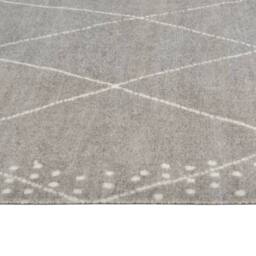 Berkfield Home Kitchen Rug Washable Rhombus 60x300 cm Velvet in Grey - thumbnail 4