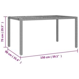 Berkfield Home 5 Piece Garden Dining Set Black Poly Rattan&Solid Wood Acacia - thumbnail 9