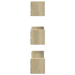 Berkfield Home Wall Shelf 3 pcs Sonoma Oak Engineered Wood in Brown - thumbnail 5