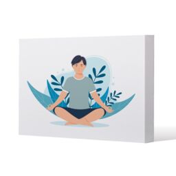 Benjamin Tate Design Meditation Illustration (Canvas Print) / 61 x 41 x 4cm in Natural - Size: 61 x 41 x 4 cm - thumbnail 1