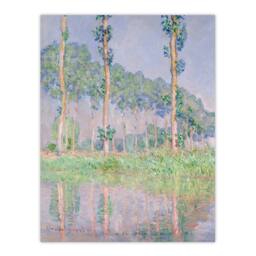 "Artery8 Poplars Pink Effect Landscape Monet Vintage Wall Art Print Poster - Size: W18"" x H24""" - thumbnail 1