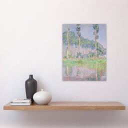 "Artery8 Poplars Pink Effect Landscape Monet Vintage Wall Art Print Poster - Size: W18"" x H24""" - thumbnail 4