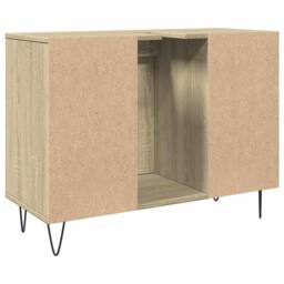 Berkfield Home Durable Bathroom Cabinet Sonoma Oak 80x33x60 cm Engineered Wood in Light Brown - Size: 80 x 33 x 60 cm - thumbnail 6