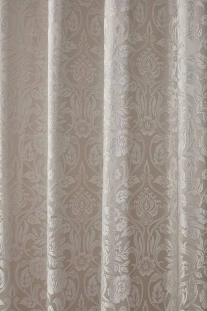 New Edge Blinds Harrow Lined Eyelet Jacquard Curtains in Cream - Size: 168 cm width x 183 cm drop - image 1