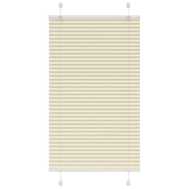 Berkfield Home Pleated Blind Cream 70x100 cm Fabric Width 69.4 cm Polyester - image 1