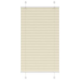 Berkfield Home Pleated Blind Cream 70x100 cm Fabric Width 69.4 cm Polyester - thumbnail 1