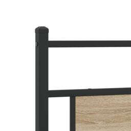 Berkfield Home Headboard Sonoma Oak 160 cm Engineered Wood & Steel in Brown - thumbnail 7