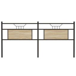 Berkfield Home Headboard Sonoma Oak 160 cm Engineered Wood & Steel in Brown - thumbnail 4